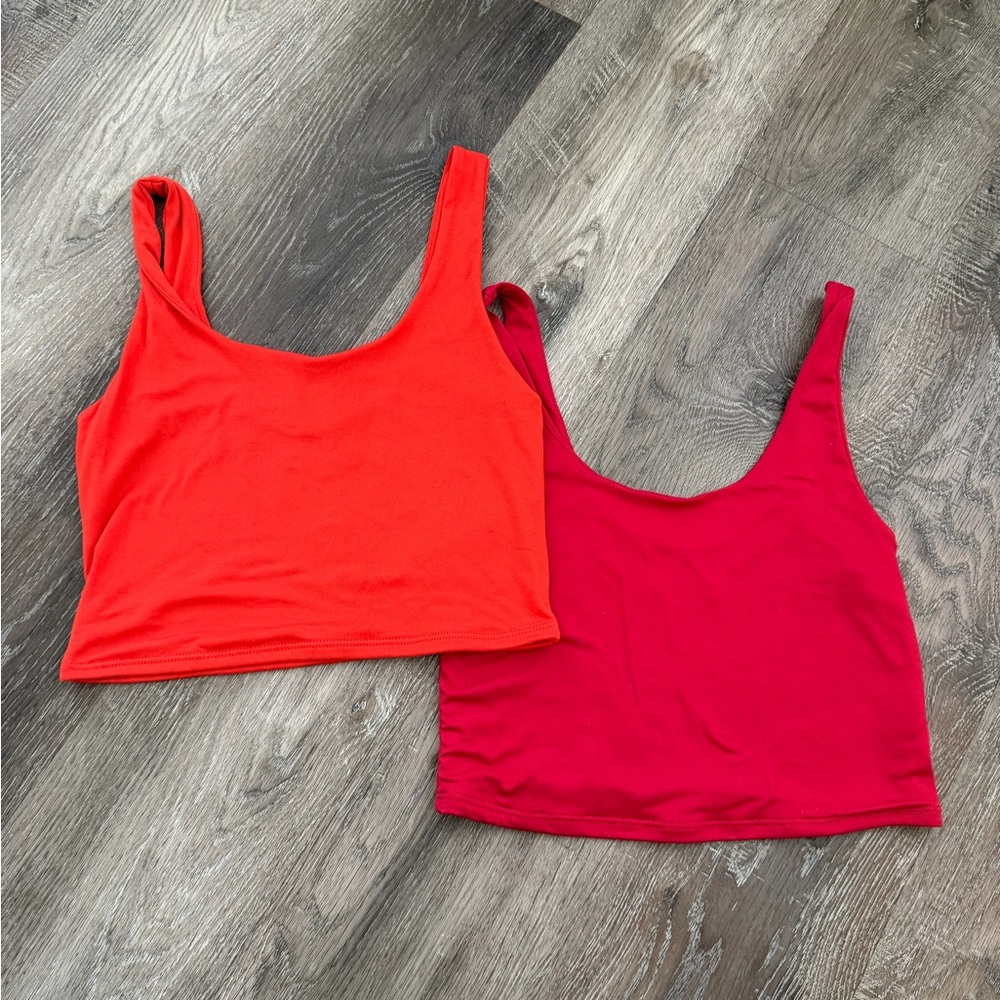 Red and orange Tank Tops